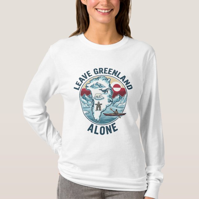 Camiseta Deixe a Groenlândia em Paz (Frente)