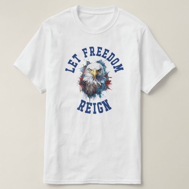 Camiseta Deixe a liberdade recompensar a primeira emenda Ea (Frente do Design)