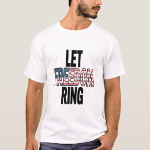 Camiseta Deixe a liberdade tocar a largura viral