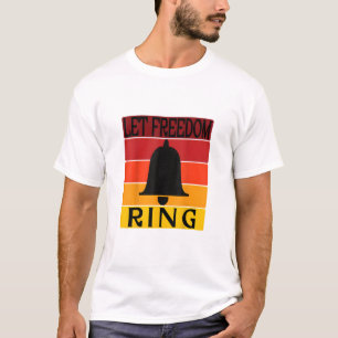 Camiseta Deixe a liberdade tocar retro Sunset Bell