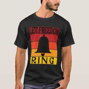 Camiseta Deixe a liberdade tocar retro Sunset Bell