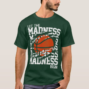 Camiseta Deixe a Loucura começar palavras empilhadas