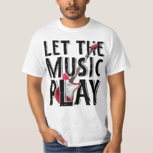 Camiseta Deixe A Música Tocar Violão Elétrico