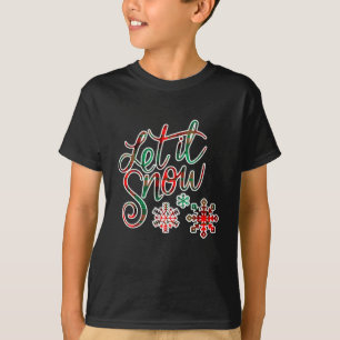 Camiseta Deixe-a nevar Xadrez de Natal
