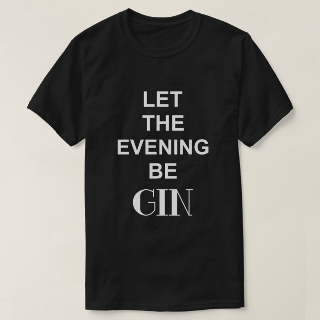 Camiseta DEIXE A NOITE SER GIN Preto (Frente do Design)