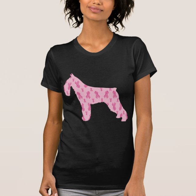 Camiseta Deixe Cure o Schnauzer da Faixa de Opções do Cance (Frente)