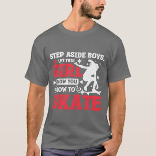 Camiseta Deixe essa garota te mostrar como patinar de prese
