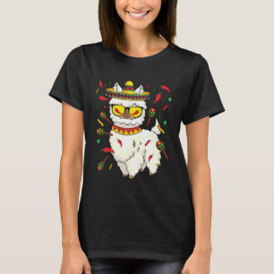 Camiseta Deixe Fiesta Llama Cinco De Mayo Sombrero Hat Mexi