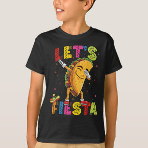 Camiseta Deixe Fiesta Mexicano Toco Dabbing Poncho Cinco De