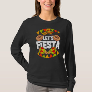 Camiseta Deixe Fiesta Partido Mexicano Maracas Sombrero Cin