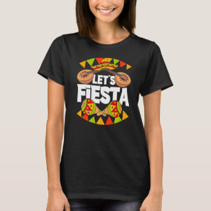 Camiseta Deixe Fiesta Partido Mexicano Maracas Sombrero Cin