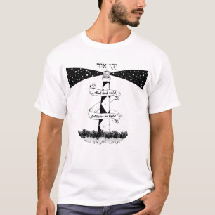 Camiseta DEIXE HAVER um farol luminoso preto e branco