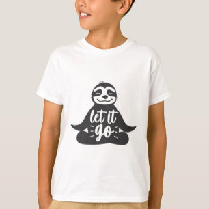 Camiseta Deixe Ir Presente de Ioga do Bicho-Preguiça