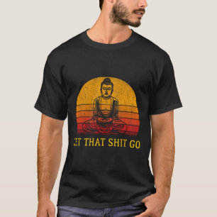 Camiseta Deixe Isso Ir Retro Vintage Buda