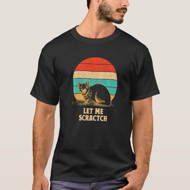Camiseta Deixe-Me Arrancar Sua Piada De Gato Humor. (Frente)