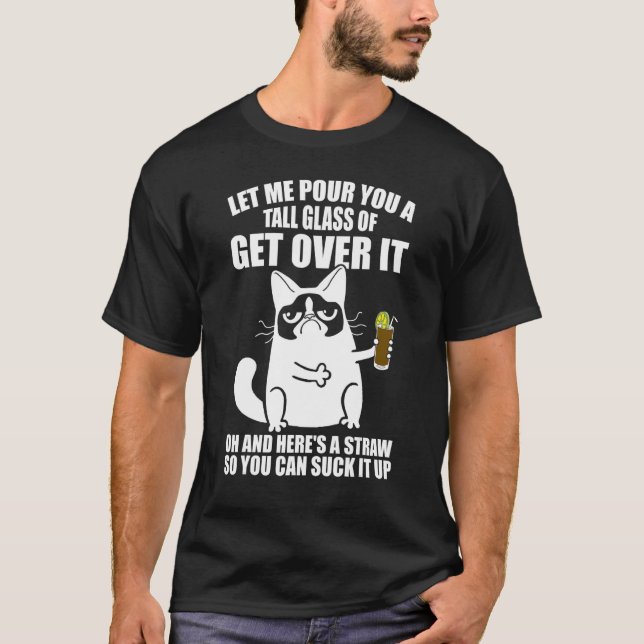 Camiseta Deixe-Me Empurrar Um Copo Alto Para Você. (Frente)