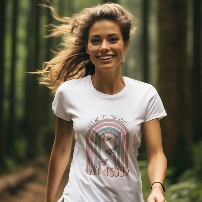 Camiseta Deixe-Me Falar Sobre Meu Jesus (Criador carregado)