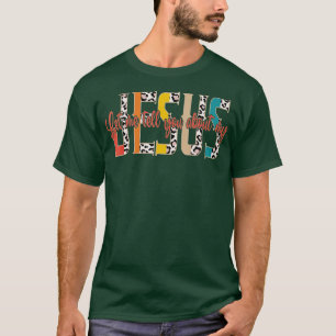 Camiseta Deixe-Me Falar Sobre Minha Vintagem Jesus Leopardo