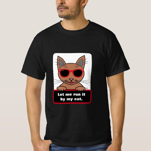 Camiseta Deixe-Me Fazê-Lo Pela Minha Gata Engraçada (Frente)