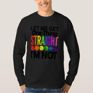 Camiseta Deixe-me pegar um Hetero que não sou Lgbtq Rainbo