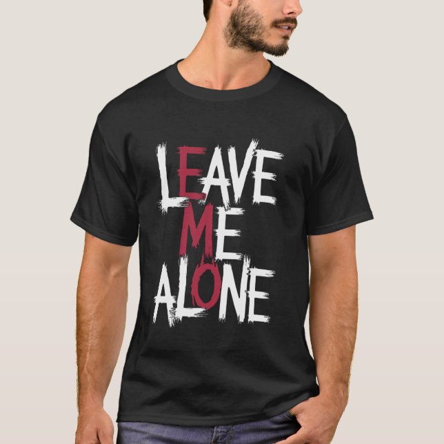 Camiseta Deixe-me Sozinho Cena Emo Goth Grunge (Frente)