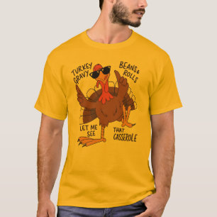 Camiseta Deixe-me ver aquela caçarola” peru engraçado