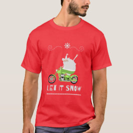Camiseta Deixe nevar motocicleta