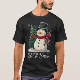Camiseta Deixe nevar - Neve com o Cardeal Vintage