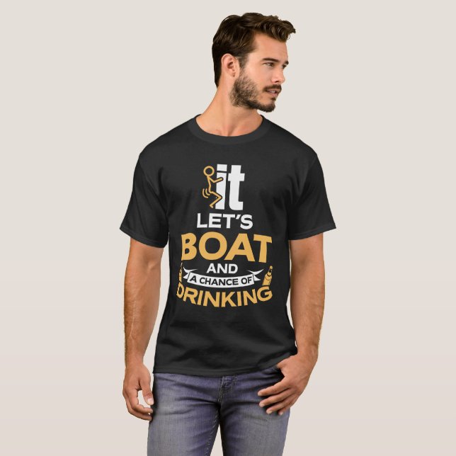 Camiseta Deixe-nos barco - t-shirt engraçado do barco (Frente Completa)