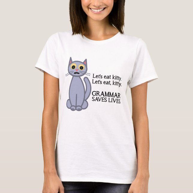 Camiseta Deixe-nos comer o gatinho (Frente)