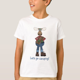 Camiseta Deixe-nos ir T dos Acampar-Miúdos