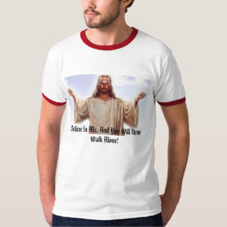 Camiseta Deixe-nos Pray ao pai no céu, acredite-os em…