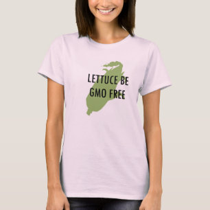 Camiseta Deixe-nos ser alface seja t-shirt orgânico LIVRE