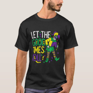 Camiseta Deixe O Bom Tempo Rolar Jester Bead Mardi Gras