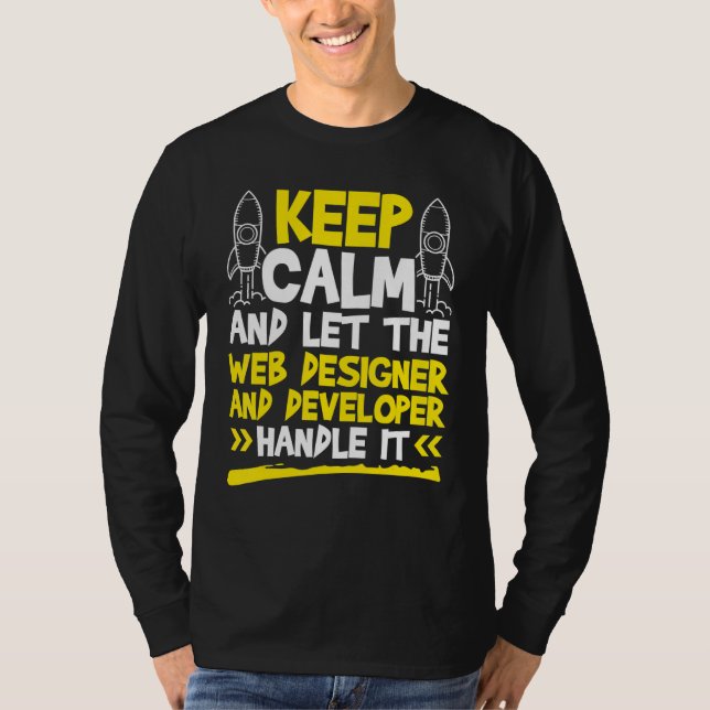 Camiseta Deixe O Designer Da Web E O Desenvolvedor Tratar D (Frente)