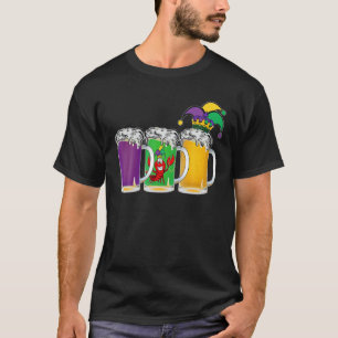 Camiseta Deixe o dia beber o único Mardi Gras Jester Funny 