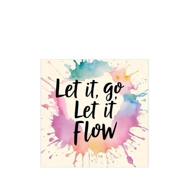 Camiseta Deixe-o fluir - reparando Design de cotação para M ("Let It Go, Let It Flow" - a gentle message for the journey to let go and heal.
)