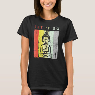 Camiseta Deixe-O Ioga Da Meditação Buda Em Retro-Look