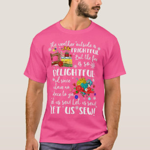 Camiseta Deixe-o mastigar costuras de Natal engraçadas