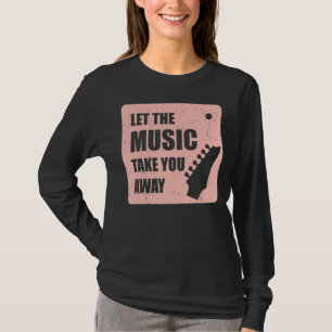 Camiseta Deixe O Motif Da Música, A Música Vintage Motif Ho