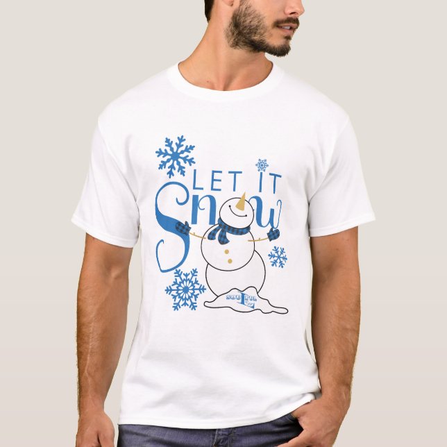 Camiseta Deixe-o nevar (Frente)