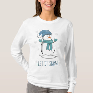 Camiseta Deixe-o nevar Capa longa-saia