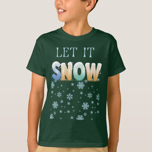 Camiseta Deixe-o nevar - Natal engraçado (Frente)