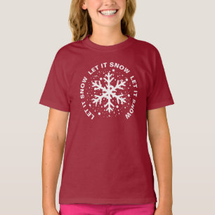 Camiseta Deixe-o nevar, um grande floco de neve, T-Shirt