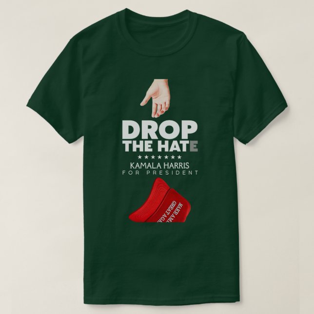 Camiseta DEIXE O ÓDIO Kamala Para 2024 (Frente do Design)