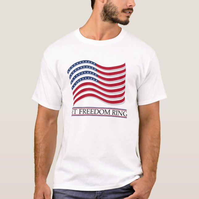 Camiseta Deixe o t-shirt do anel da liberdade (Frente)