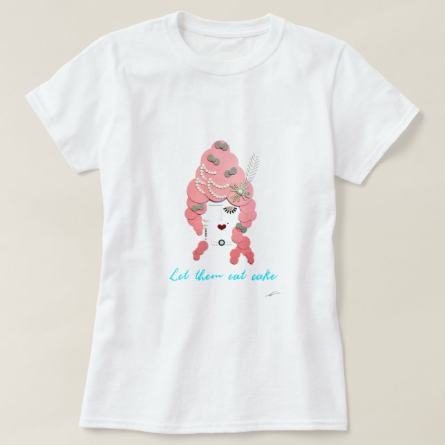 Camiseta Deixe-Os Comer Bolo (Frente do Design)