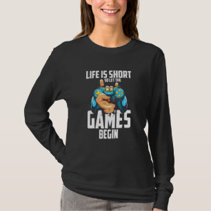 Camiseta Deixe os Jogos Começarem Roupas de PC Para Jogador