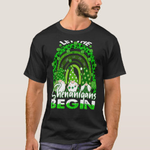 Camiseta Deixe Os Shenanigans Começar A Rua Gnome Rainbow P