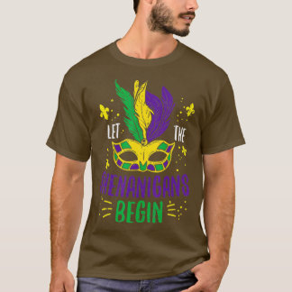 Camiseta Deixe Os Shenanigans Começar Jester Funny Mardi Gr